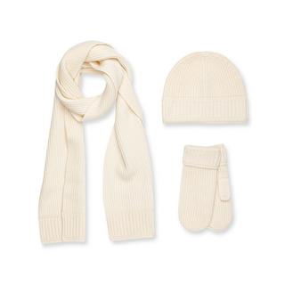 Manor Woman Ensemble Cadeau Tricoté Écharpe Bonnet et Moufles  