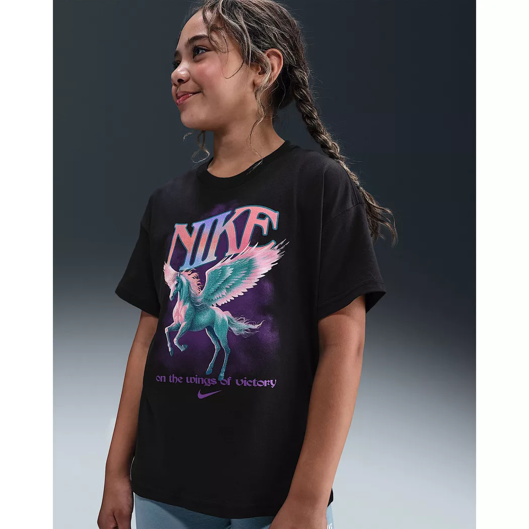 Nike T-shirt à Manches Courtes Filles Noir 5-6 Ans 3