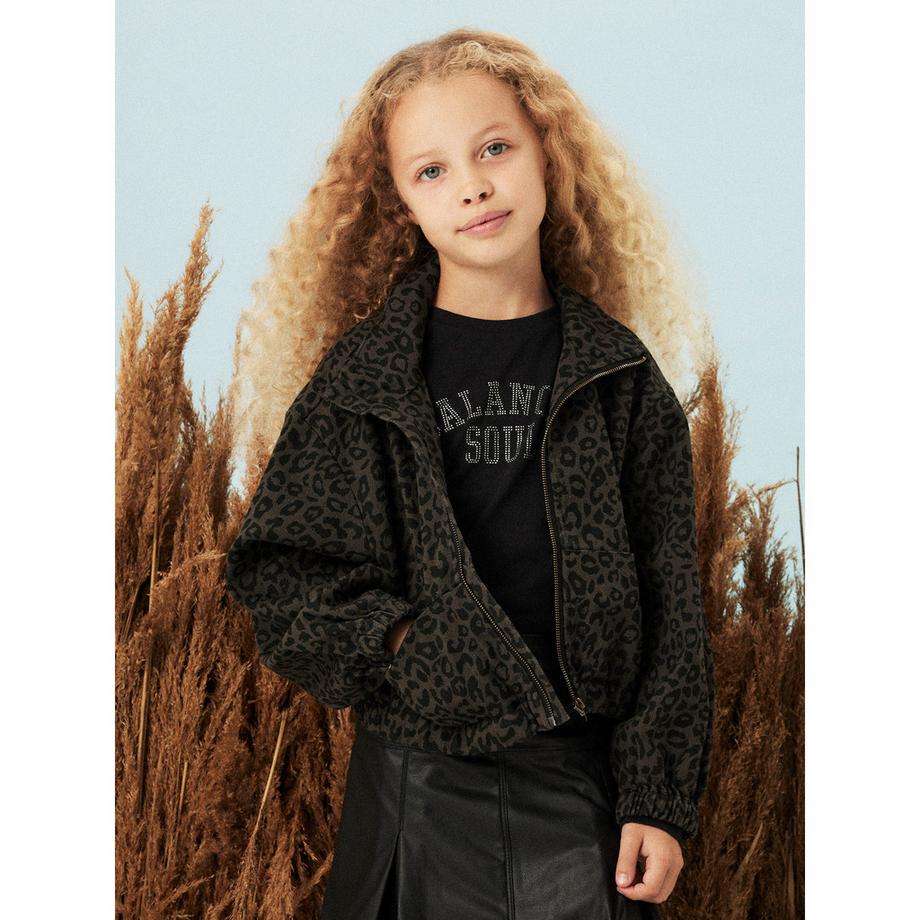 Name It Leopard Print Twill Jacke  