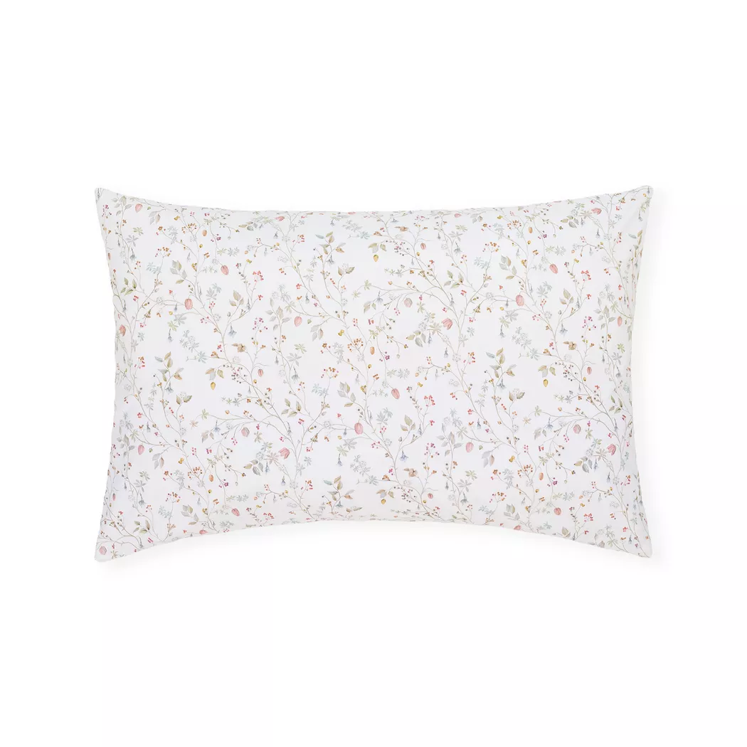Fazzini - Kissenbezug, Gioppo Blumenmuster Kissenbezug, 50 x 90 cm, Weiss