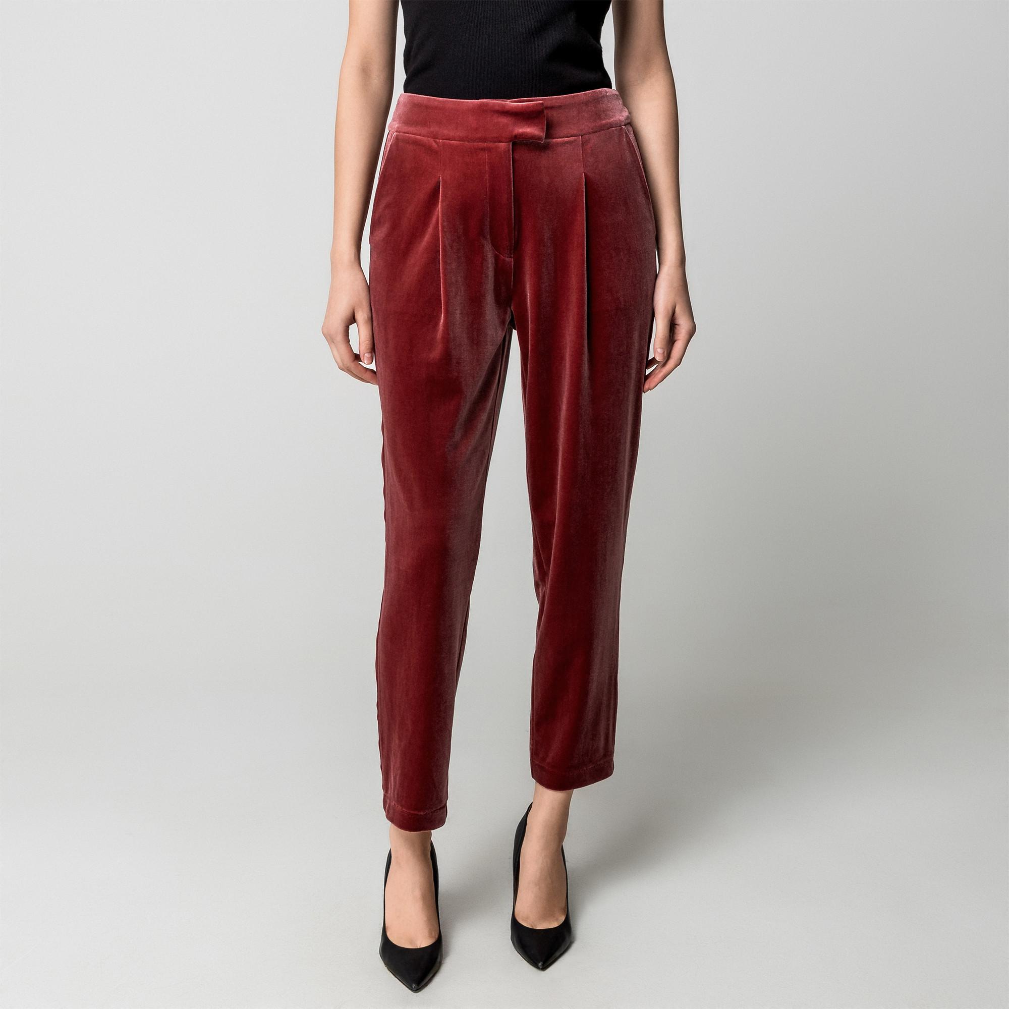 Manor Woman Samt Regular Fit Hose  