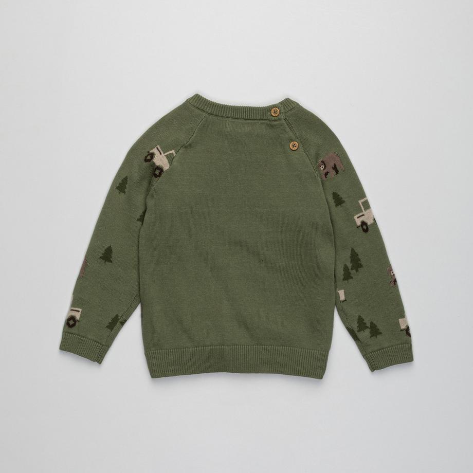Manor Baby jaquard forest Pullover 