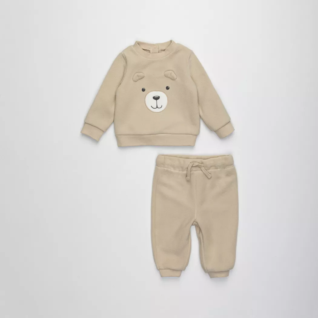 Manor Baby - Set: T-Shirt und Hose, set bear, 104, Beige