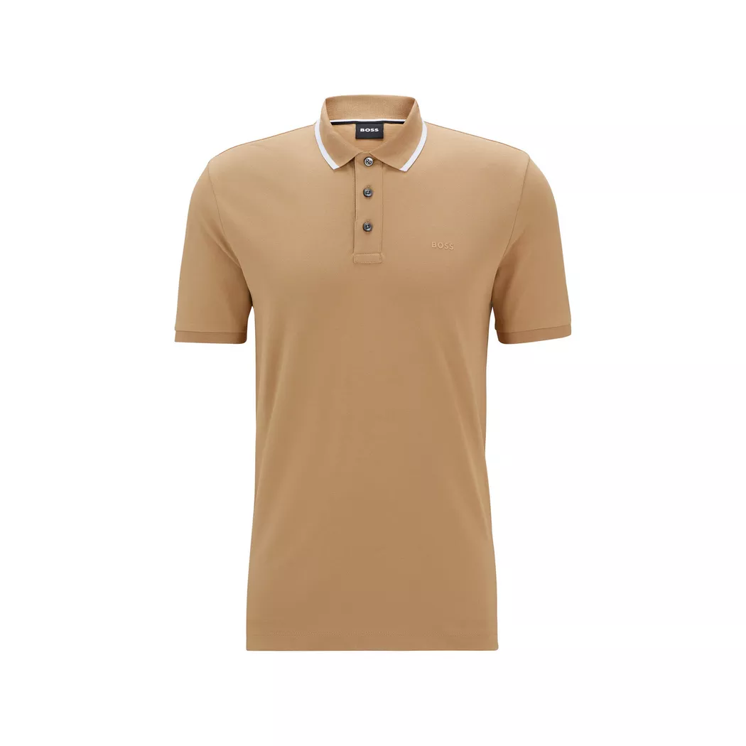 Boss BLACK - Poloshirt, kurzarm, für Herren, Beige, Größe M