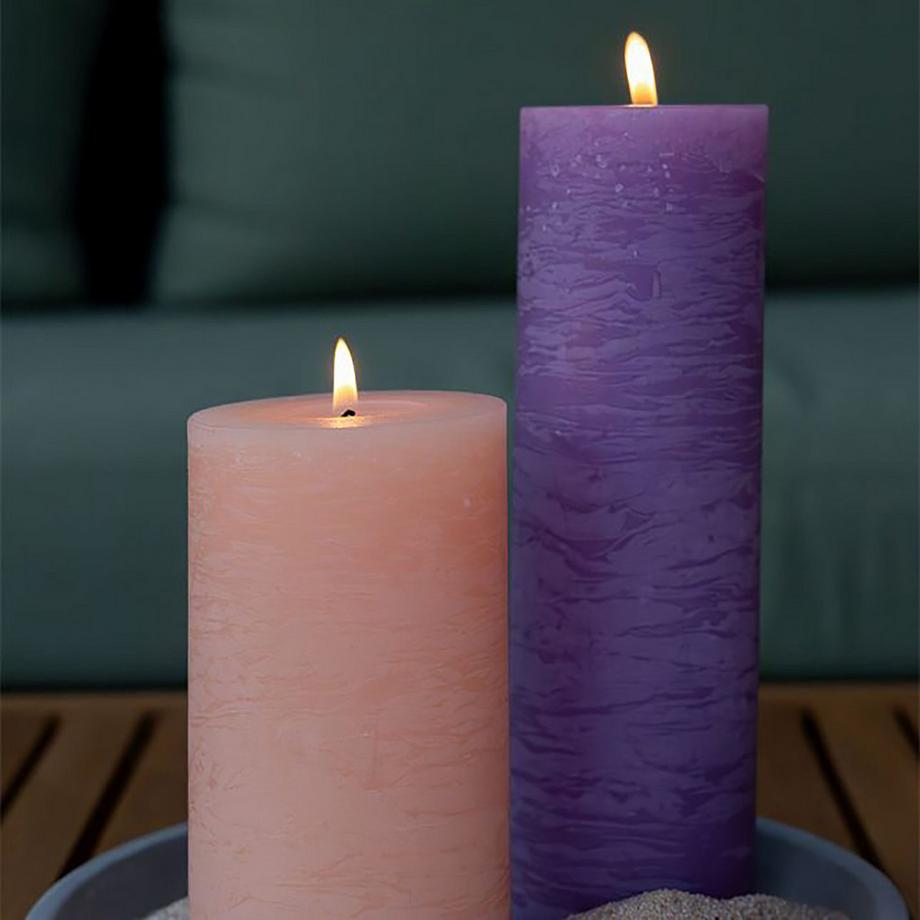 Balthasar Candela cilindrica Zylinderkerze Rustico, apricot 