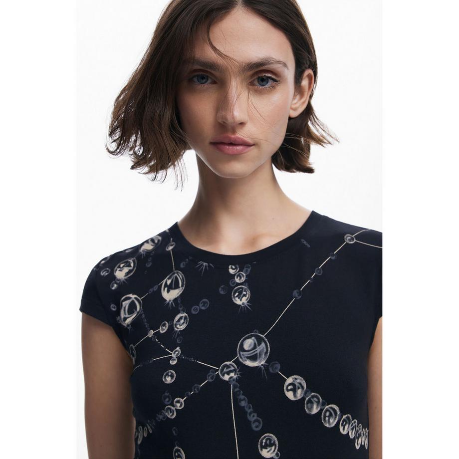 Desigual Abito Lungo Stampato Body Fit  