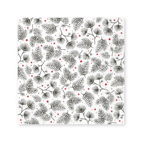 Braun + Company Papierservietten, 20 Stück Xmas Twigs 