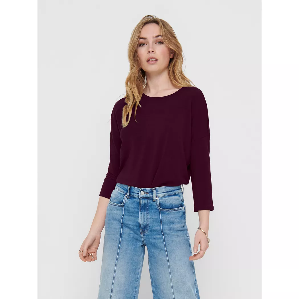Only - Top, für Damen, Weinrot, Größe L