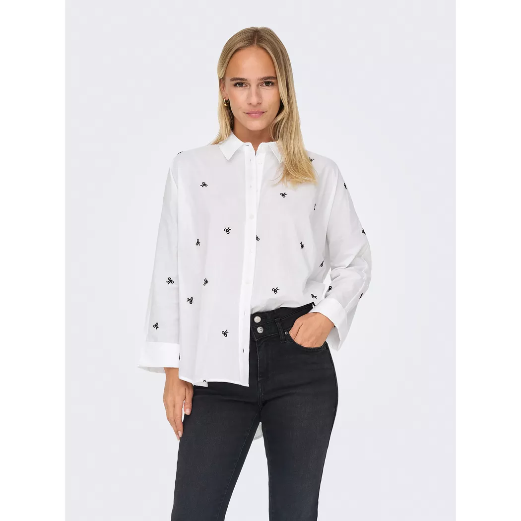 Only - Bluse, für Damen, Weiss Bedruckt, Größe S