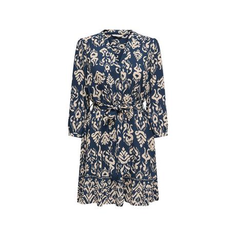ONLY Robe à motif col en V avec ceinture à nouer  