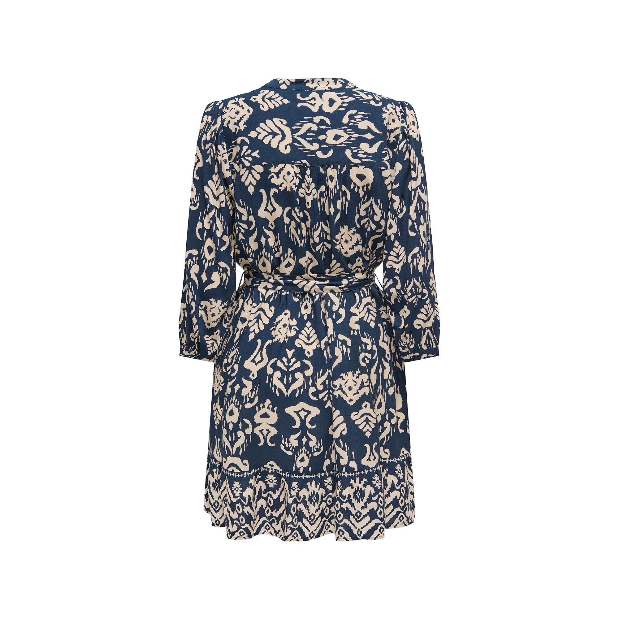 ONLY Robe à motif col en V avec ceinture à nouer  