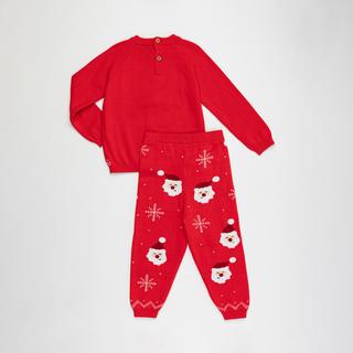 Manor Baby Weihnachts strick set Set: T-Shirt und Hose 