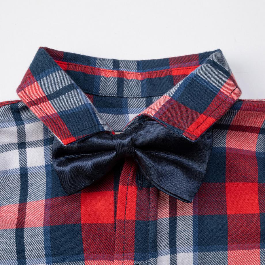 Manor Baby Set Hose Hemd Karo Ensemble: t-shirt & pantalon 