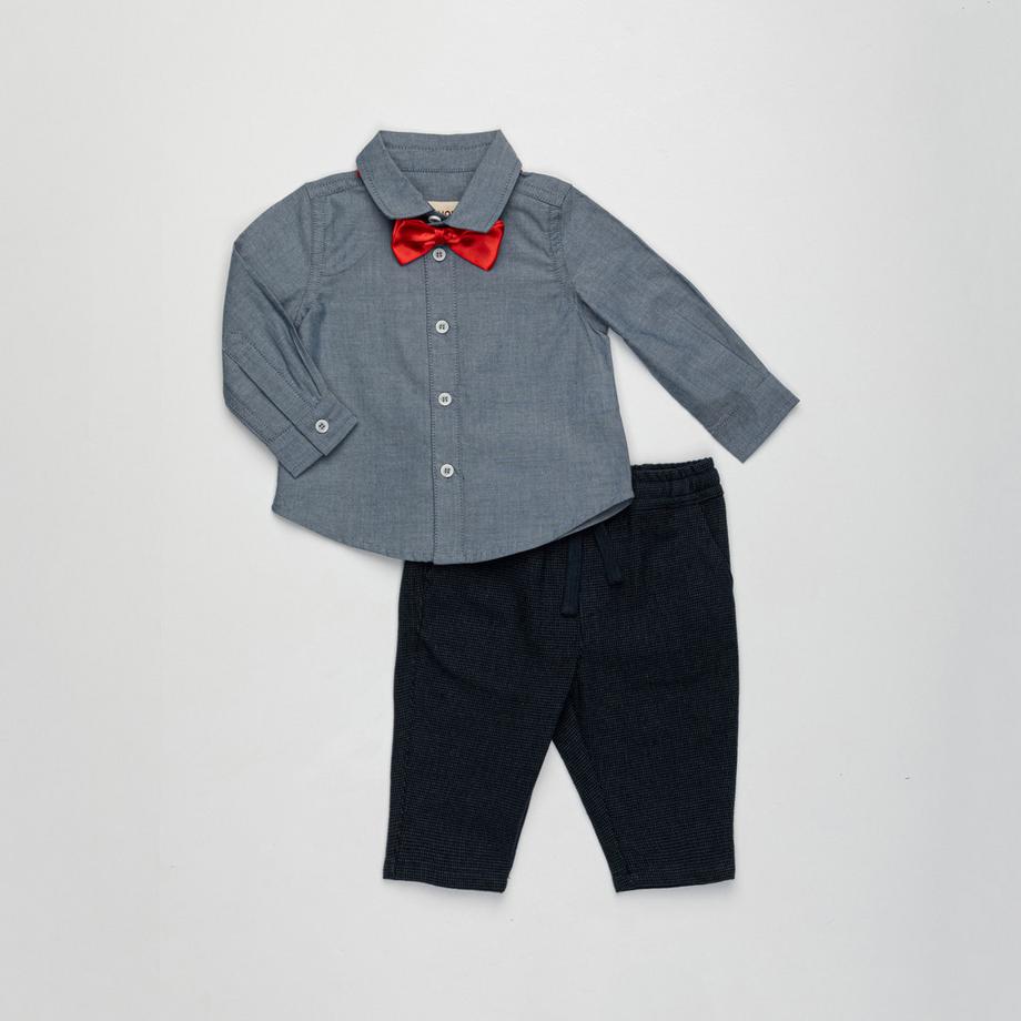 Manor Baby Set Hose Hemd Denim Set: T-Shirt und Hose 