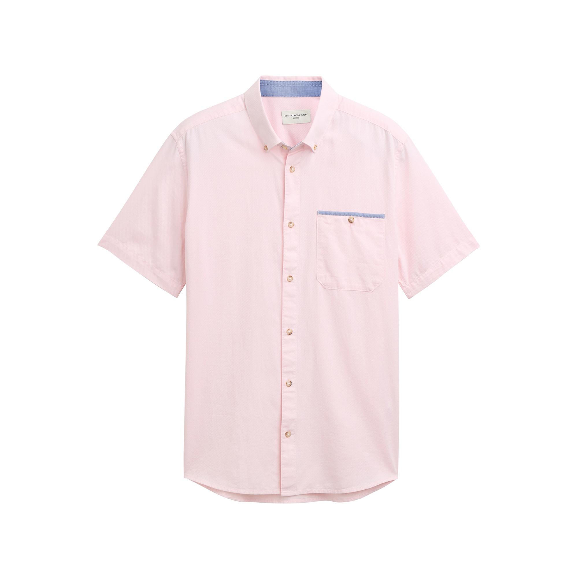 TOM TAILOR Camicia Maniche Corte Colletto Button Down Slim Fit  