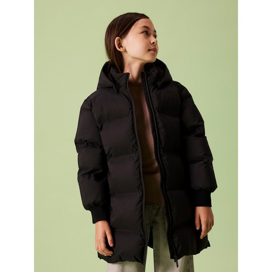 Name It Longline Pufferjacke mit Kapuze  