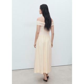 MANGO TANO Robe Midi Tricotée Encolure Bateau  