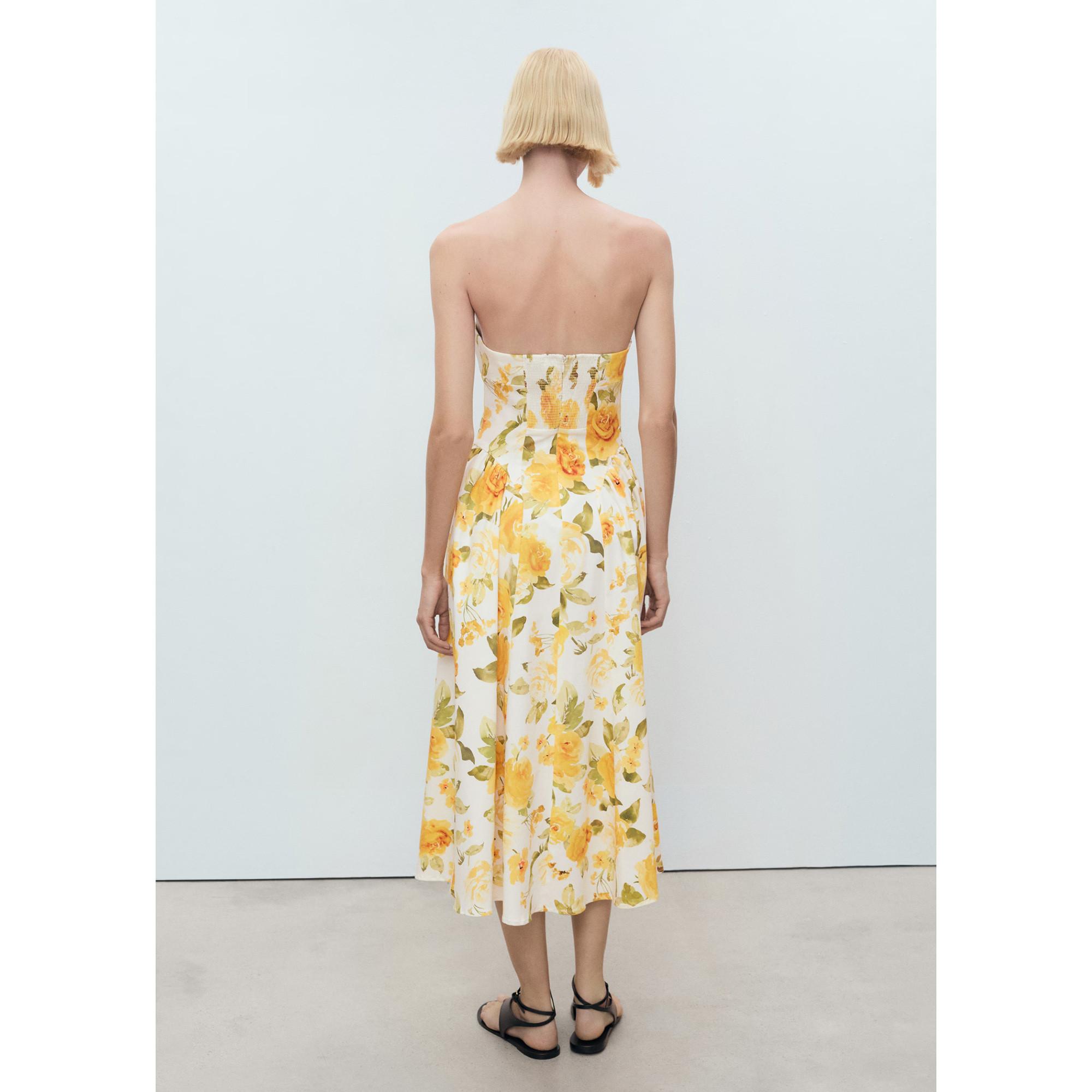 MANGO Molly Robe Midi Asymétrique Fleurie  