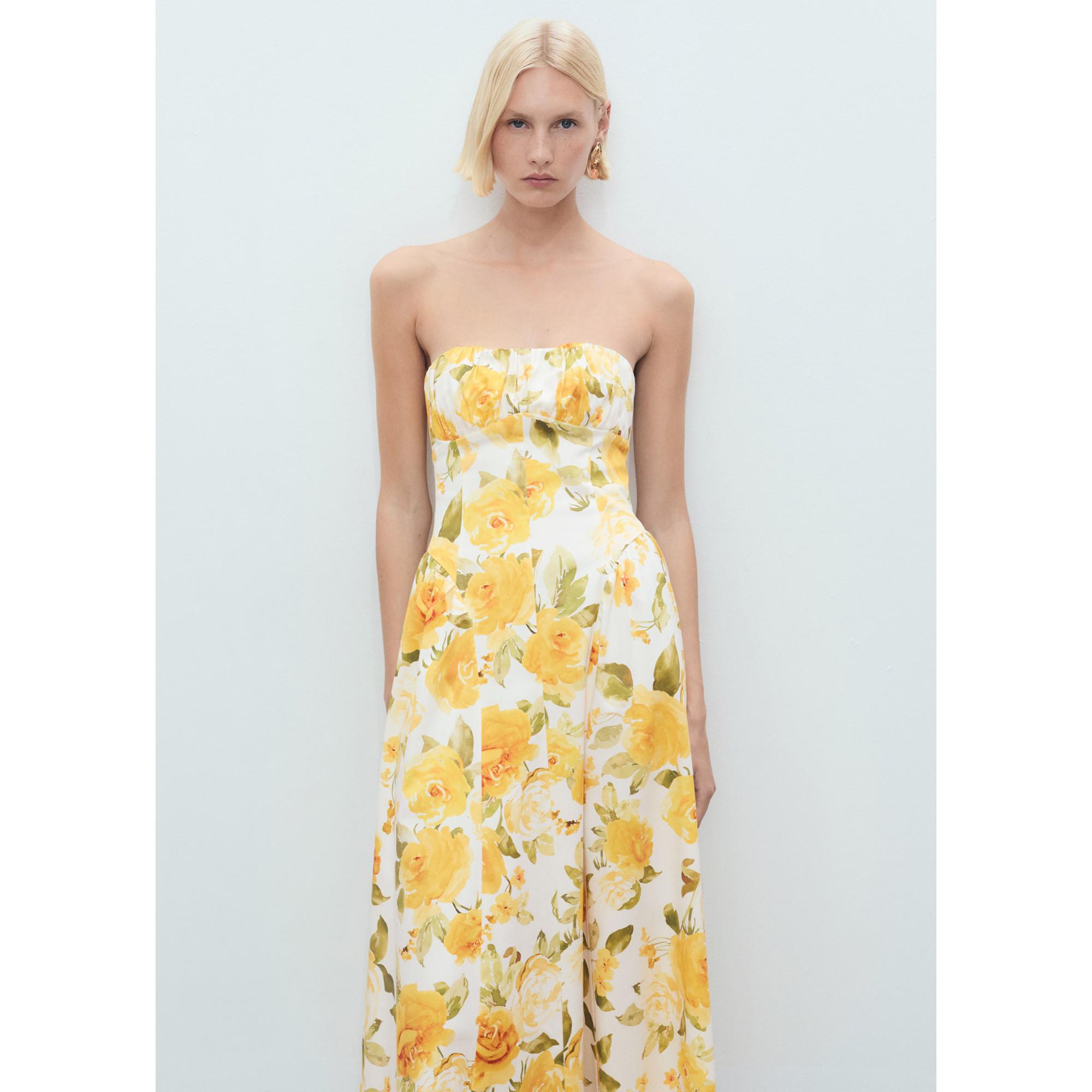 MANGO Molly Robe Midi Asymétrique Fleurie  