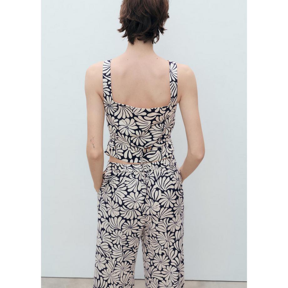 MANGO Coco Imprimé Floral Top Ajusté  