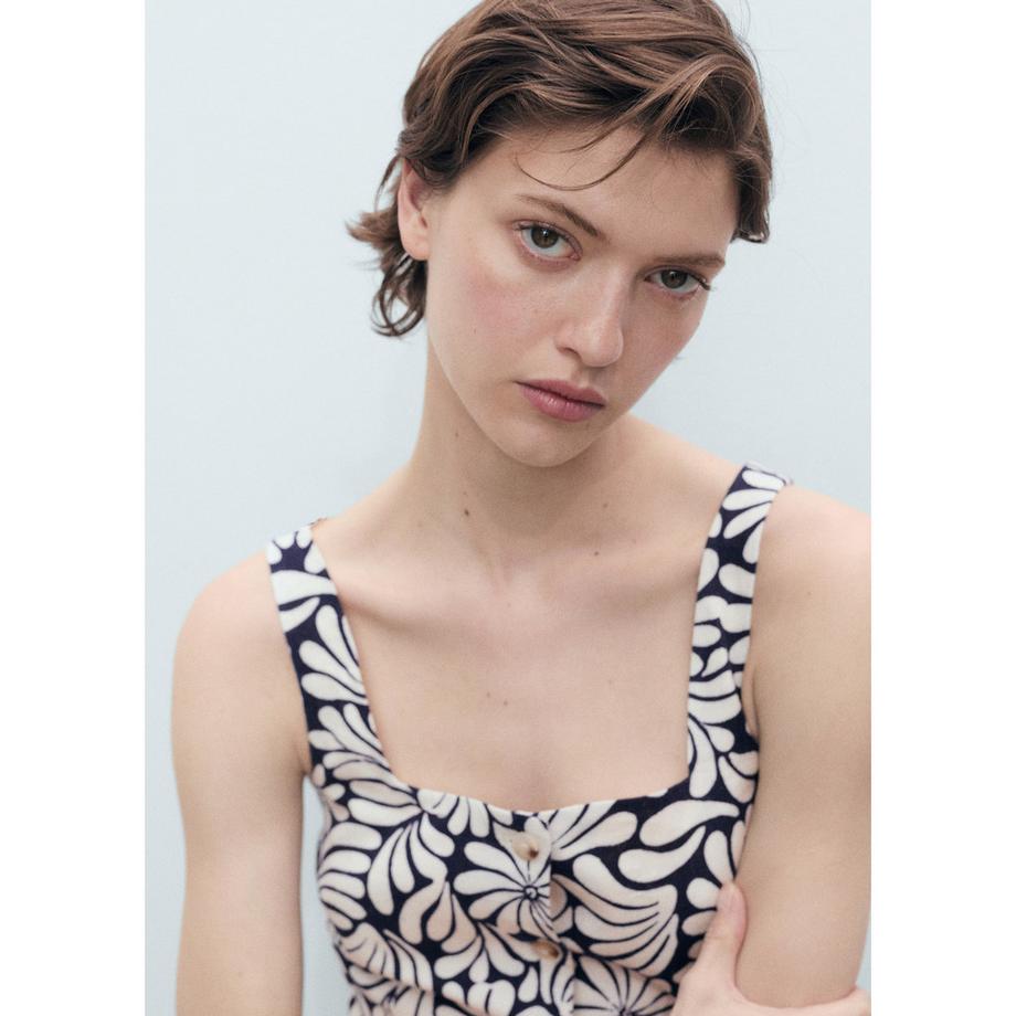 MANGO Coco Imprimé Floral Top Ajusté  