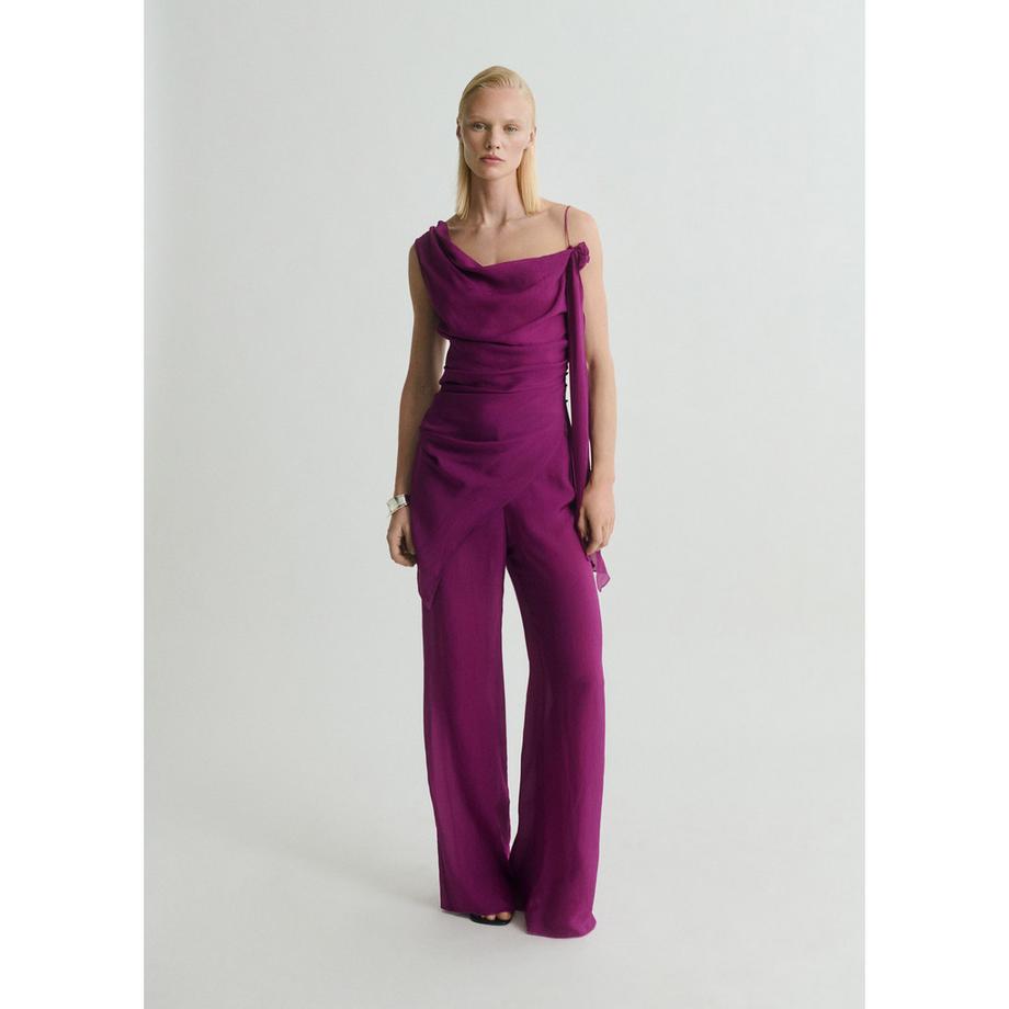 MANGO Floris Pantaloni Straight Fit  