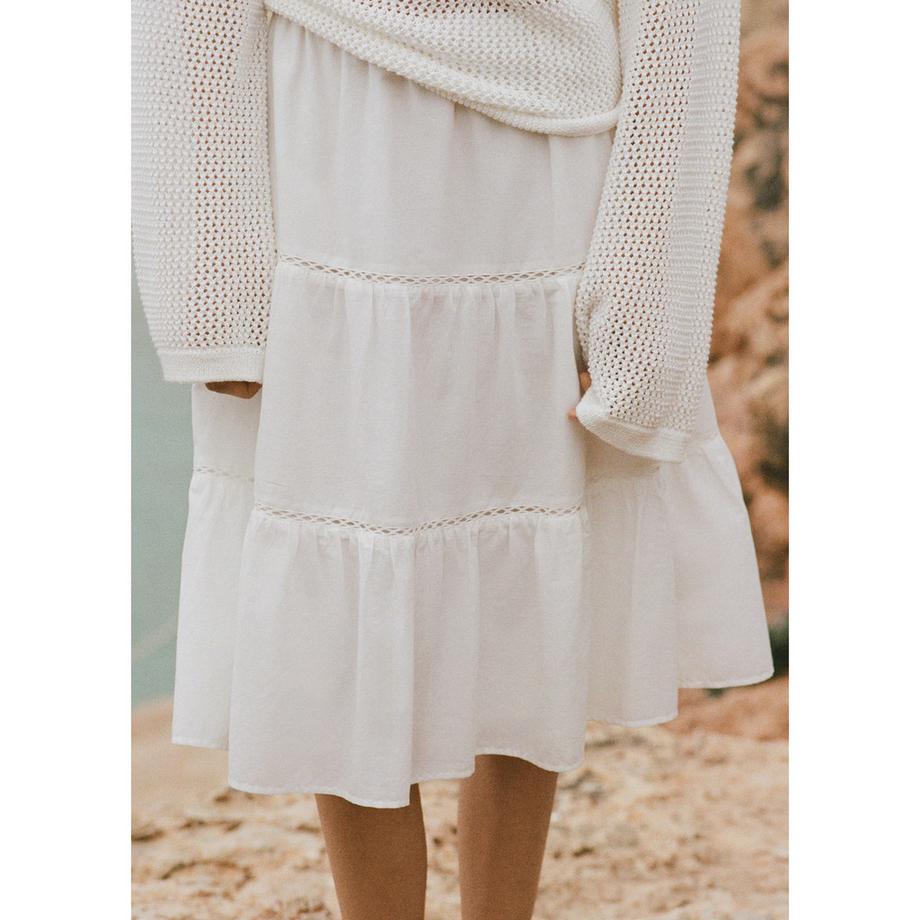 MANGO Carlota Gonna Midi Svasata  