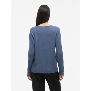 VILA V-Ausschnitt Rippstrick Pullover  