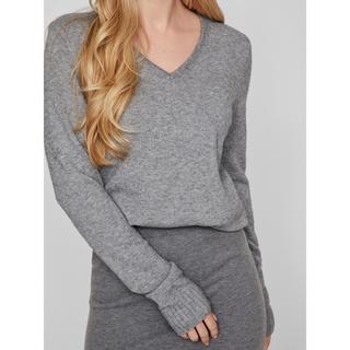 VILA Pull Col V Côtes  