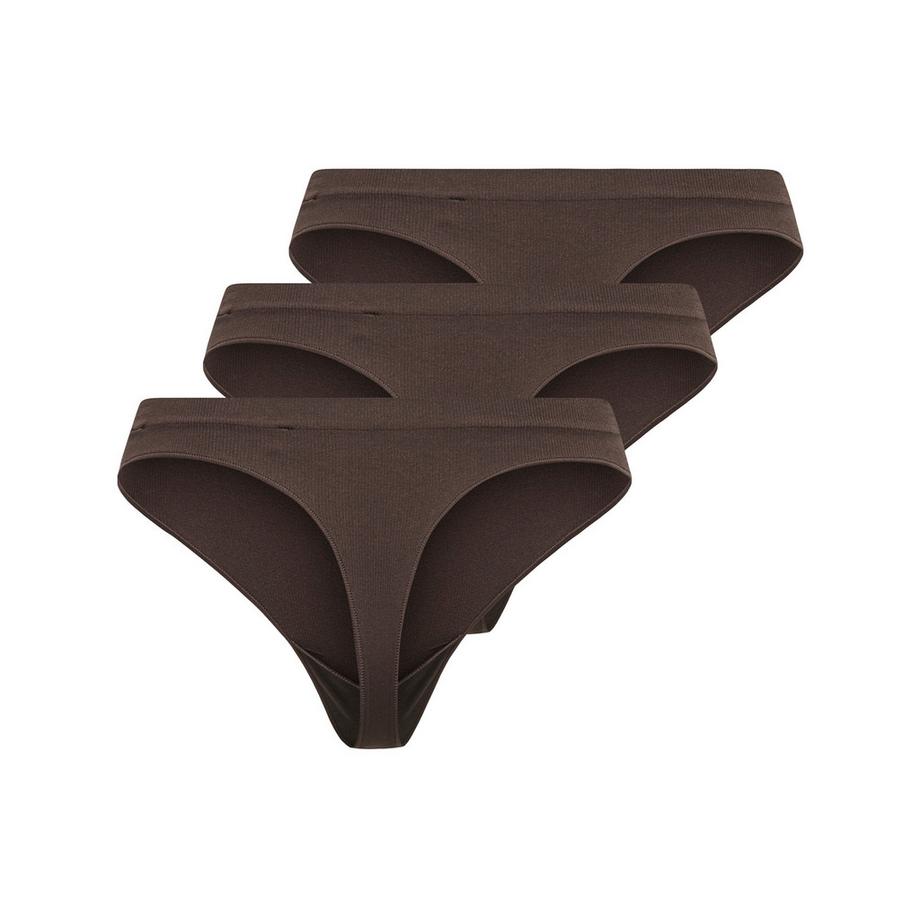 Only Lingerie Vicky Rib Sless Thong 3er-Pack  