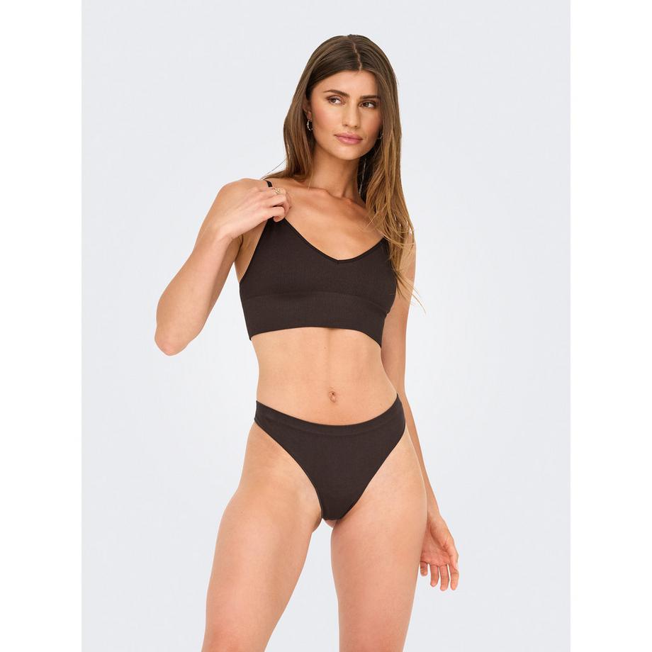 Only Lingerie Vicky Rib Sless Thong 3er-Pack  