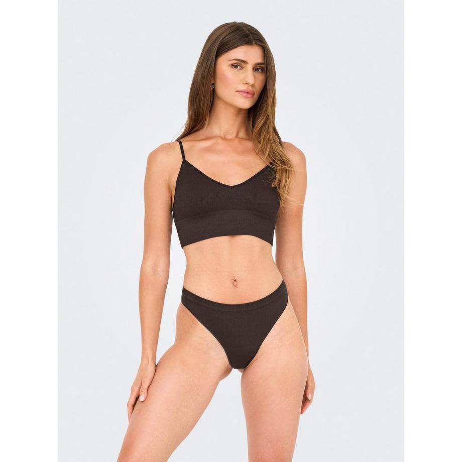 Only Lingerie Vicky Rib Sless Thong 3er-Pack  