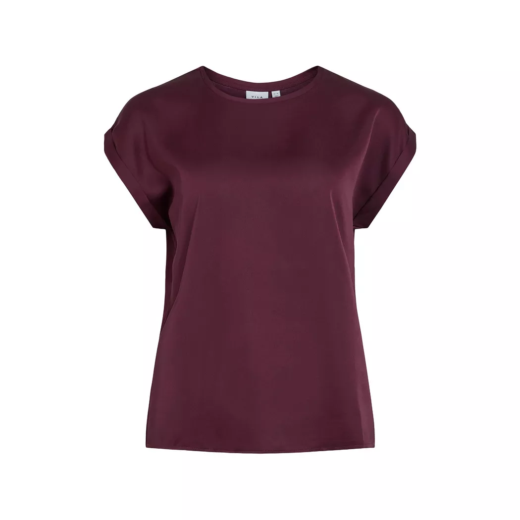 VILA - T-Shirt, für Damen, Bordeaux, Größe 34