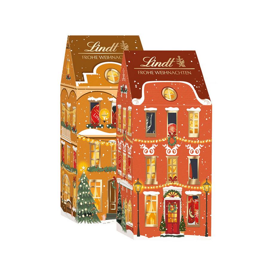 Lindt Xmas Pralinen Assortiert Winterdorf Edition, Zufallsauswahl 