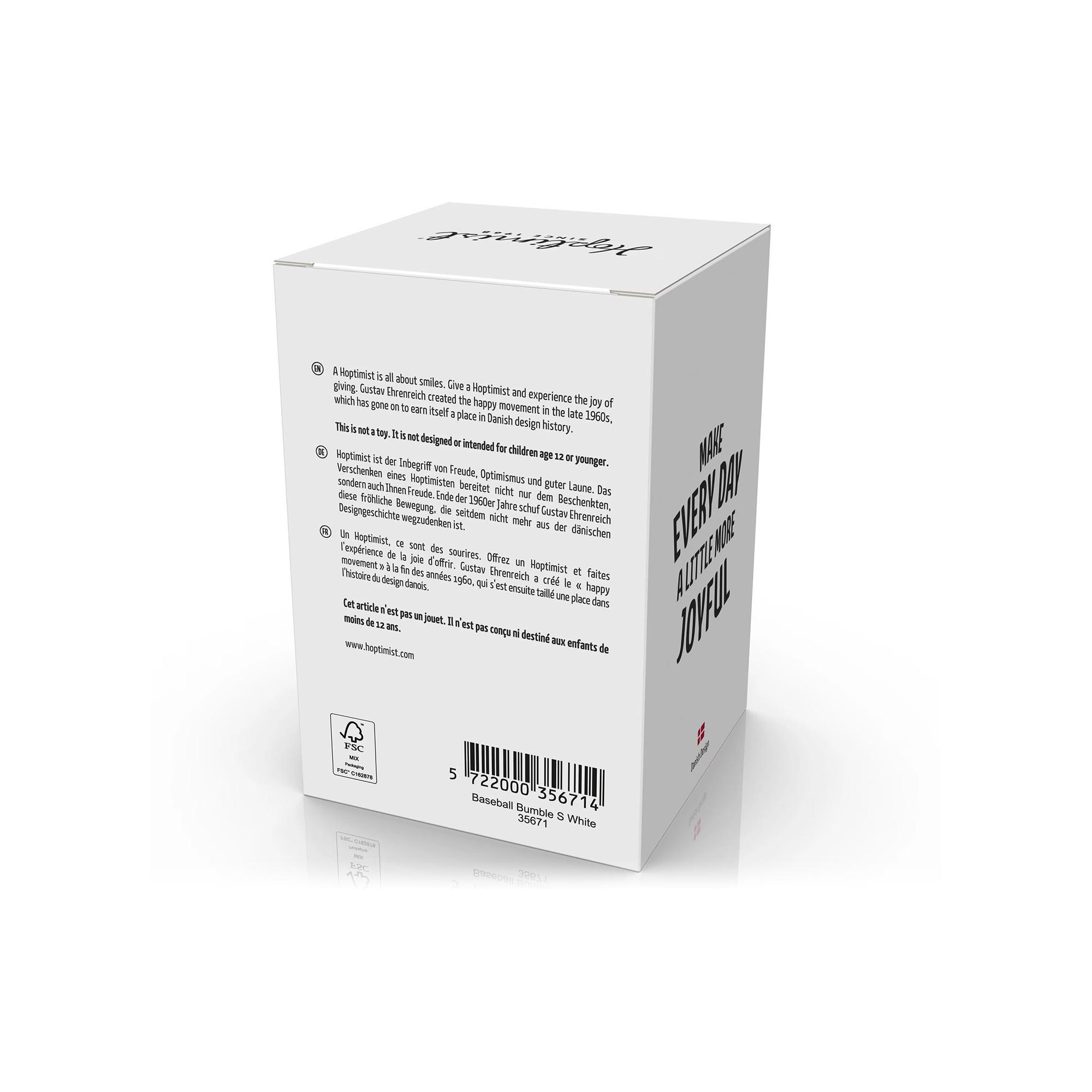 Hoptimist Article décoratif Baseball Bumble Weiss 