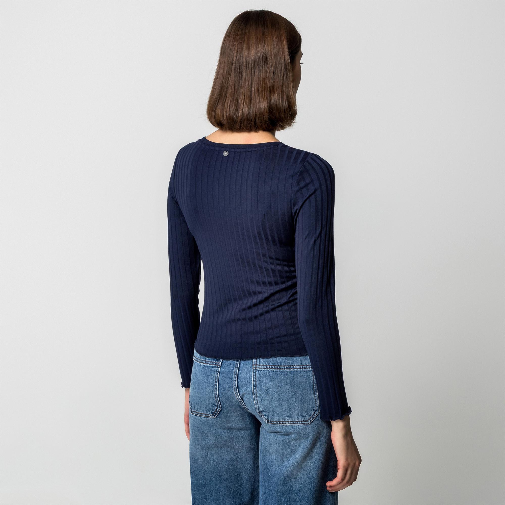 Rich & Royal T-Shirt a Costine Maniche Lunghe  