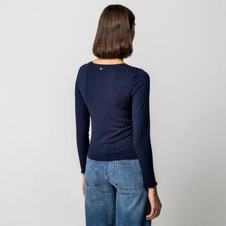 Rich & Royal T-Shirt a Costine Maniche Lunghe  