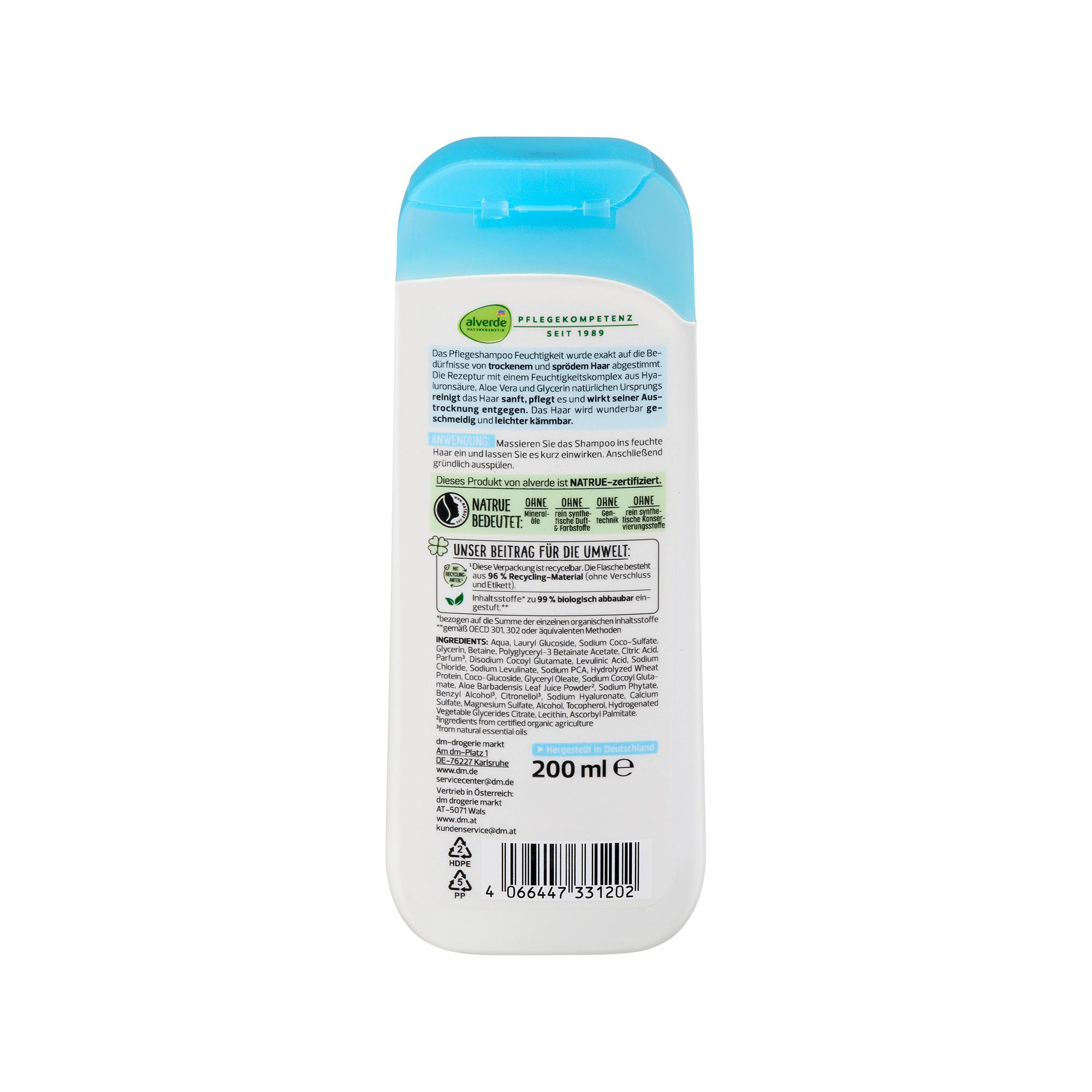 Alverde  Pflegeshampoo Feuchtigkeit Aloe Vera & Hyaluronsäure 