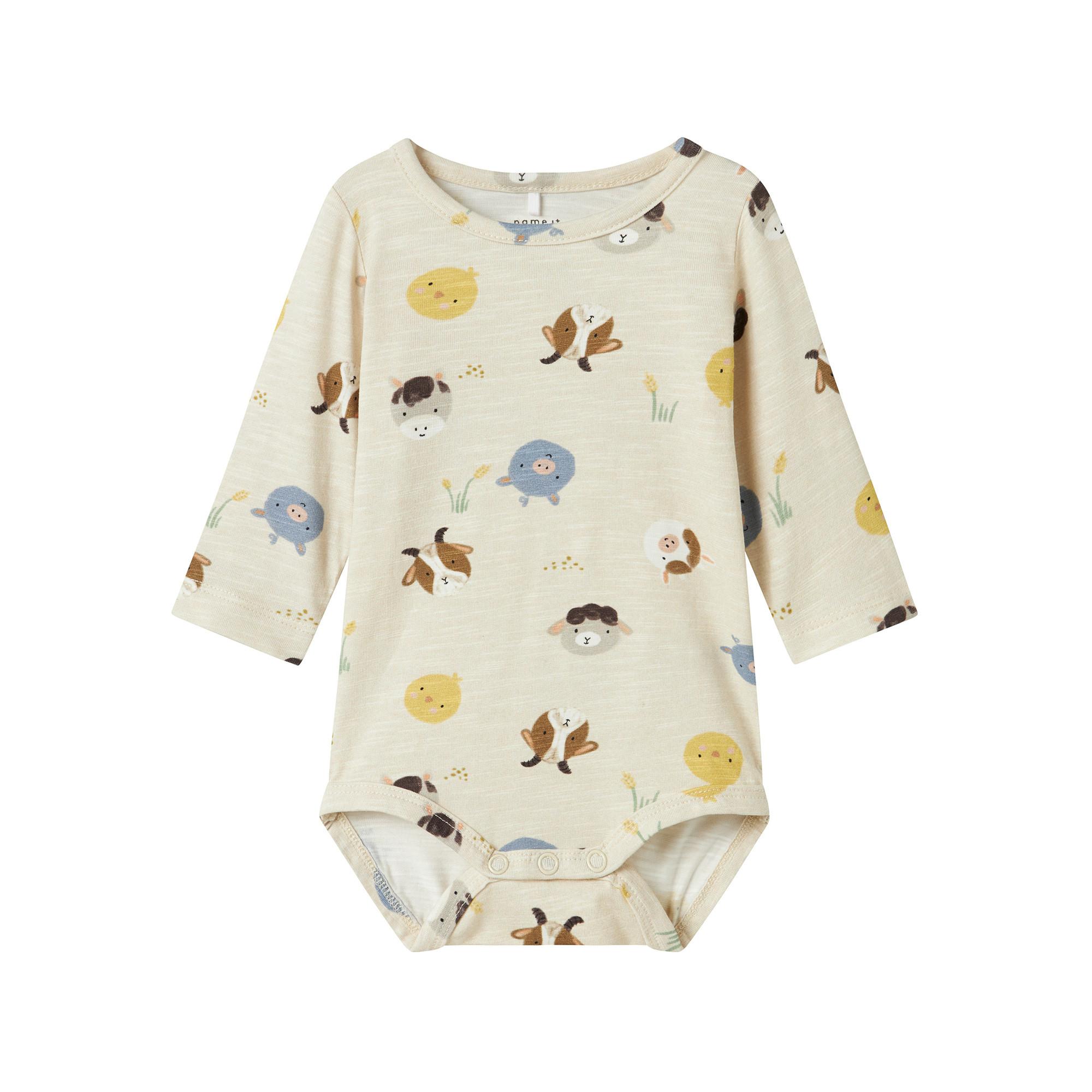 NAME IT Confezione Da 3 Body Per Bimba In Cotone Sostenibile - Chiusura A Pressione, Pratico E Morbido Per Neonato