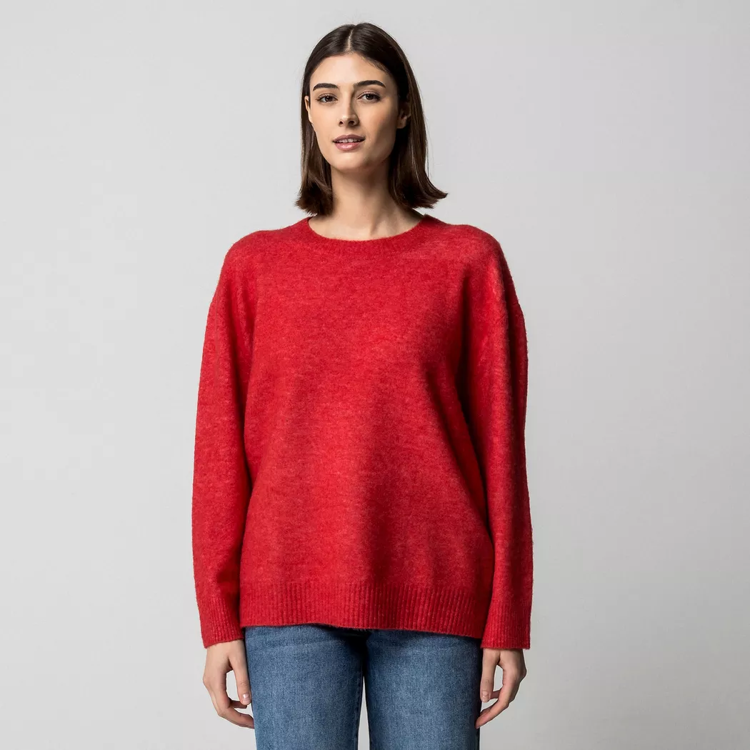 Manor Woman - Pullover, für Damen, Hellrot, Größe S