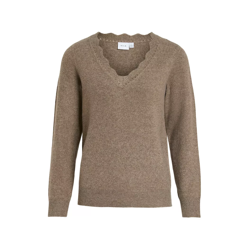 Vila Pull Ril Natural Melange L Femme 4