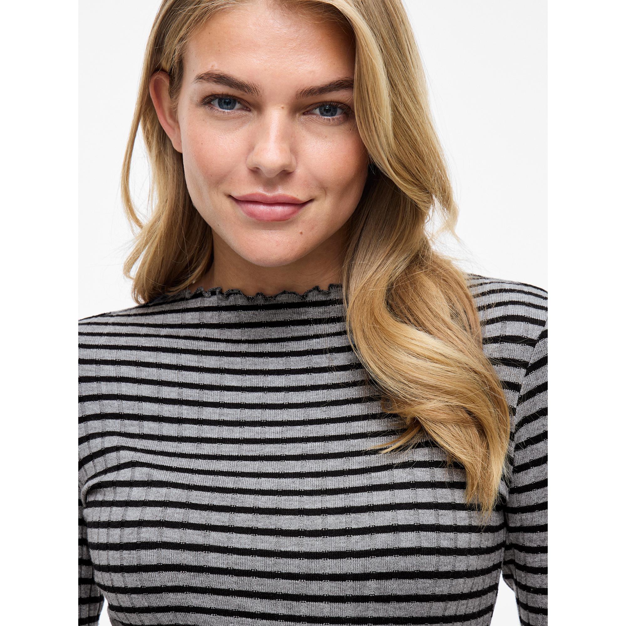 VILA T-shirt manches longues avec col montant  