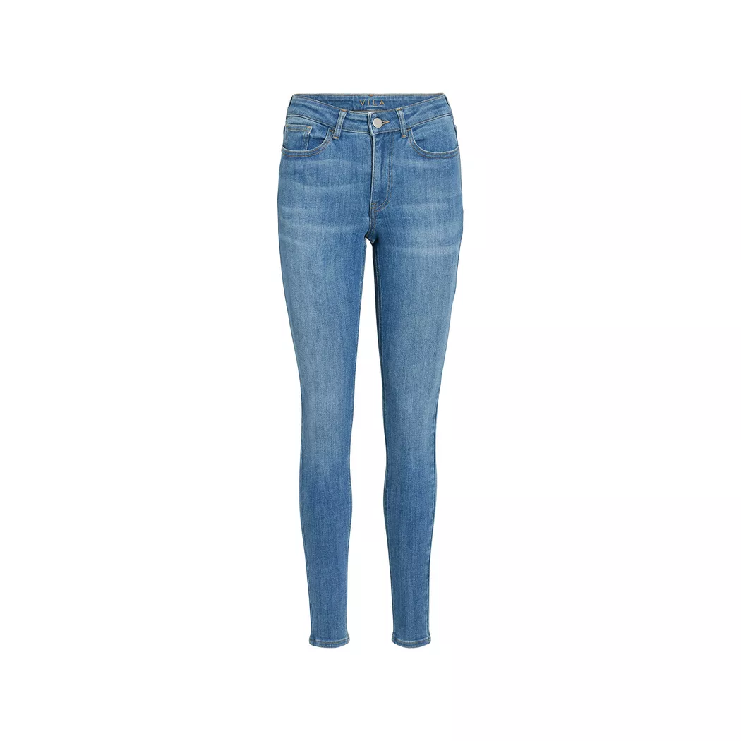 Vila Jean Sarah Skinny Fit Mbd Bub245 Medium Blue Denim L Femme