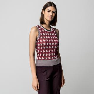 Manor Woman Pull sans manches à motifs  