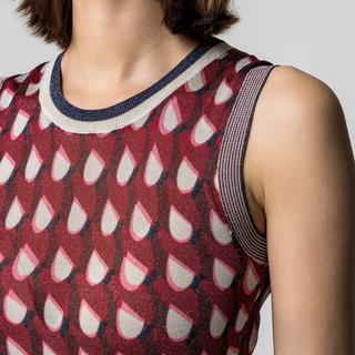 Manor Woman Pull sans manches à motifs  