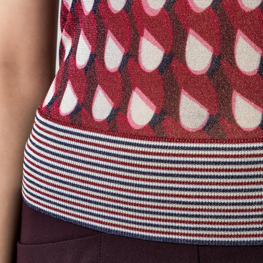 Manor Woman Gemusterter ärmelloser Pullover  