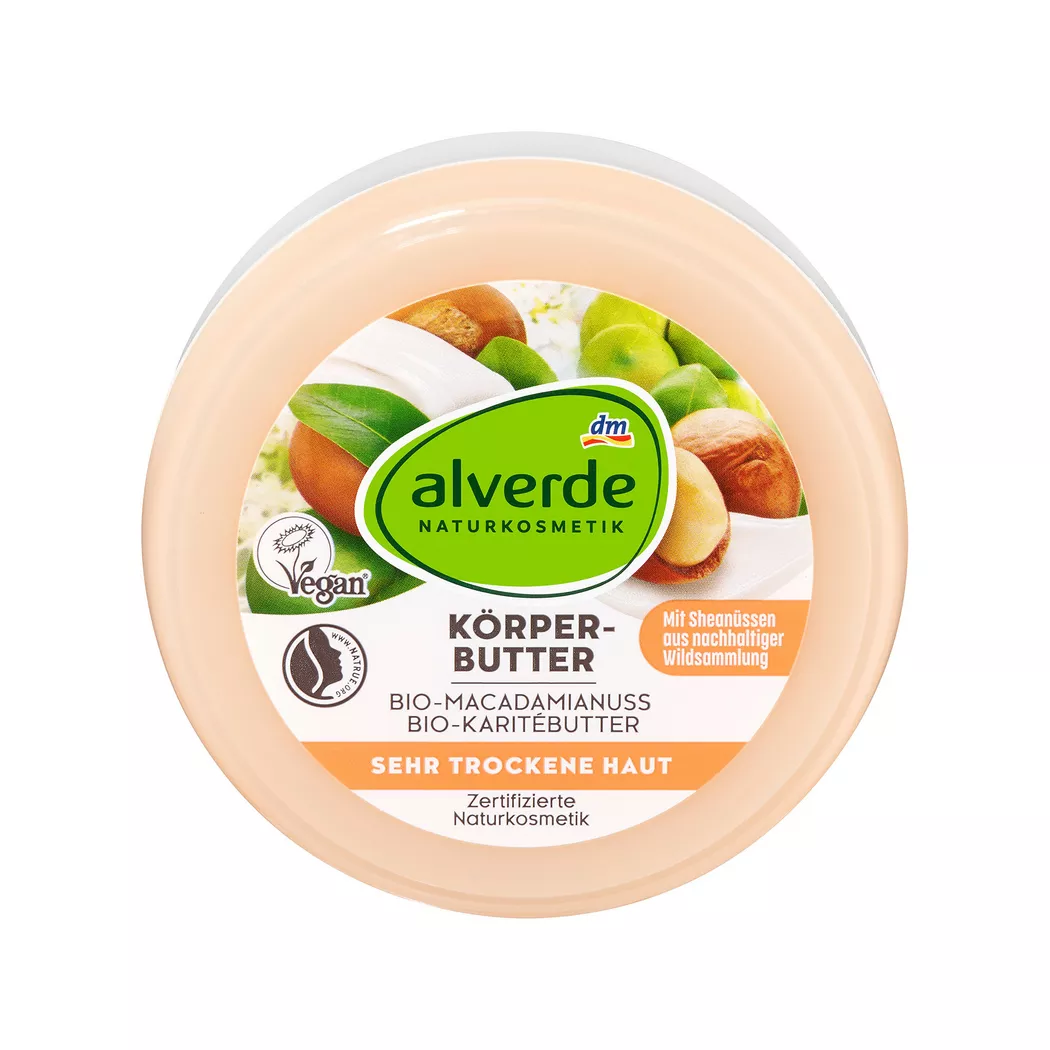 Alverde - Körperbutter Macadamianuss, 200 ml