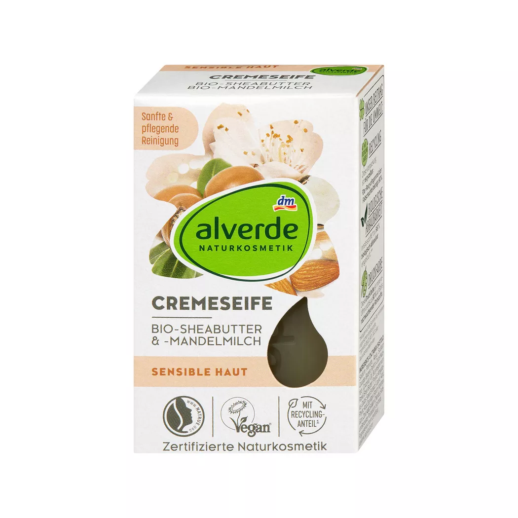 Alverde - Cremeseife Bio-Sheabutter & Bio-Mandelmilch, 100 g