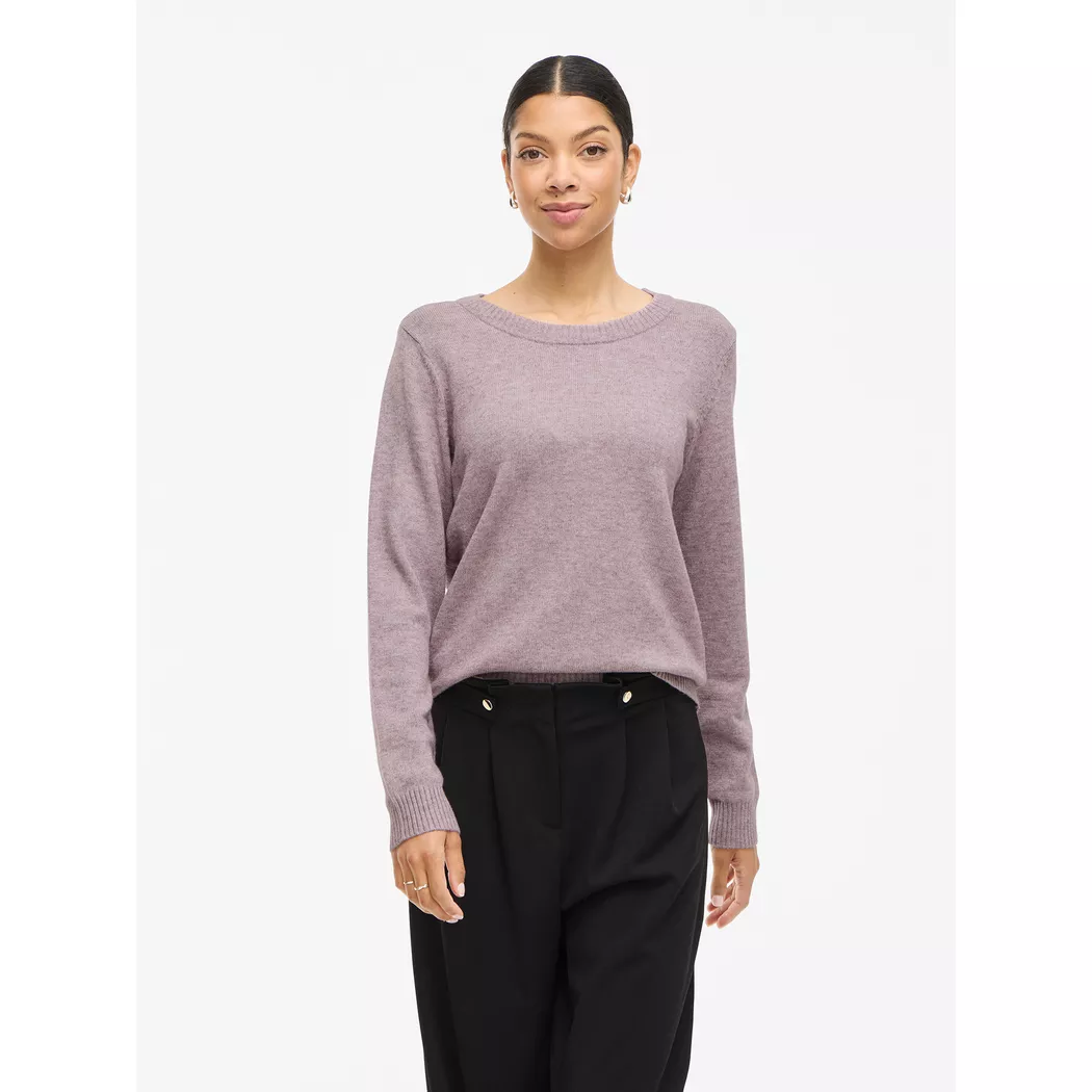 Vila Pull Ril Toadstool / Light Melange M Femme