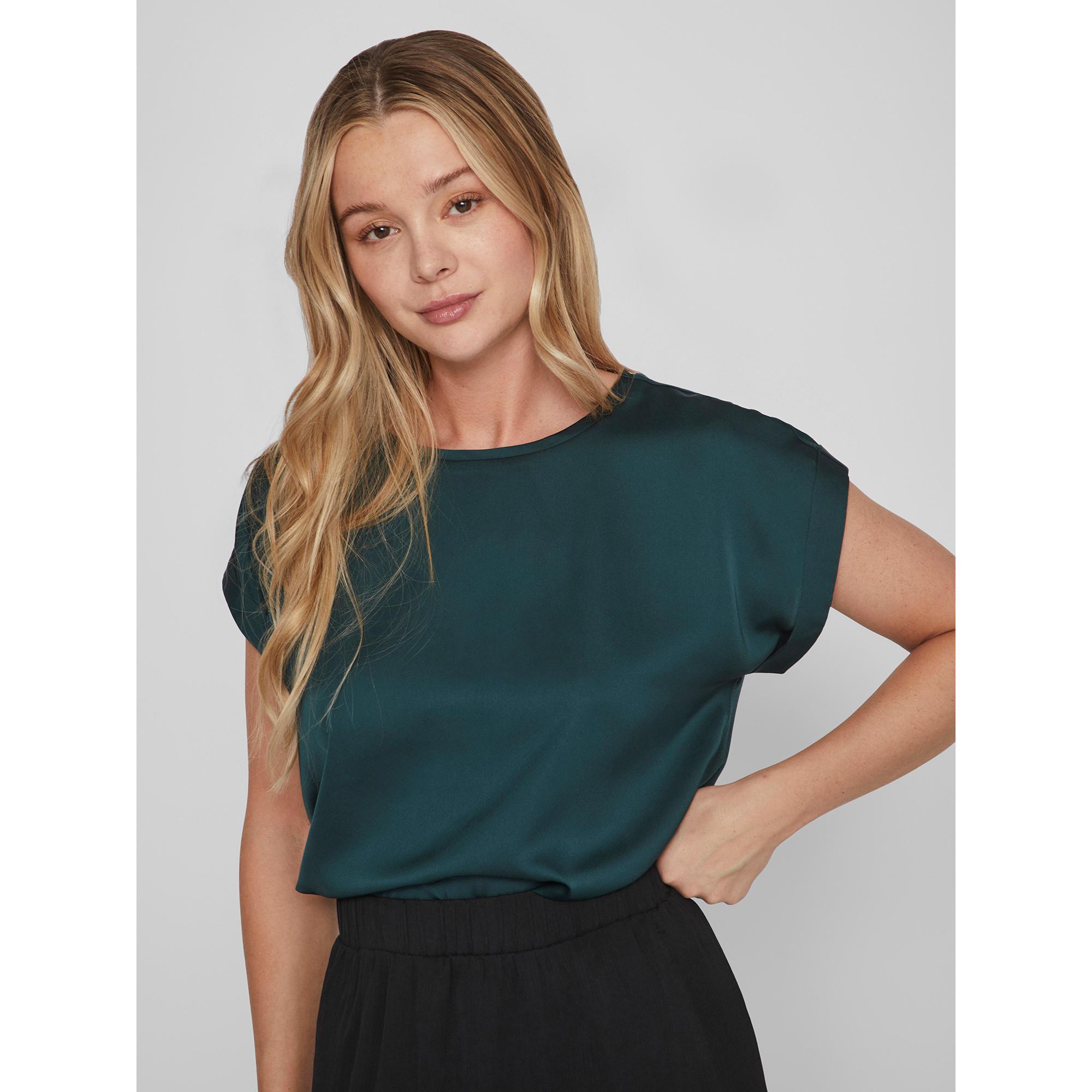 VILA Viellette Satin Look T-Shirt  